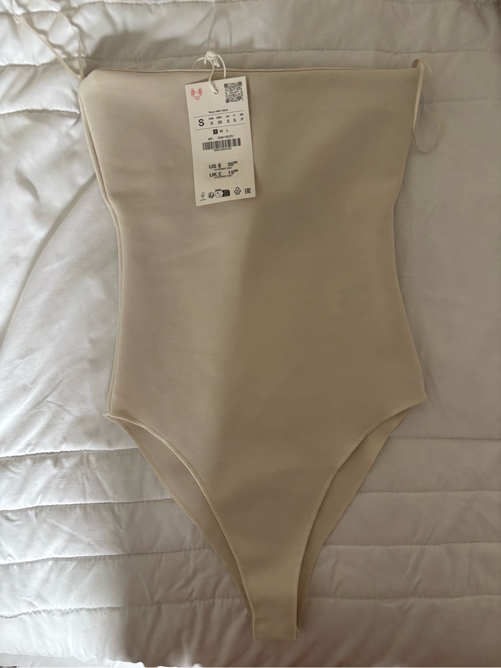 Zara Cream One-Piece Bodysuit for Kids